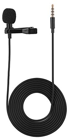Yosoo Health Gear Microphone Lavalier à condensateur omnidirectionnel, Micro Cravate à Pince pour Podcast, Enregistrement, Reflex numérique, Appareil Photo, Smartphone, PC, Ordinateur Portable