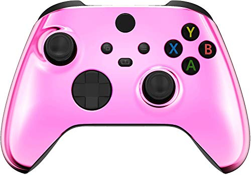 Custom Controllerzz Drahtloser Controller für Microsoft Xbox Serie X/S & Xbox One – Custom Xbox Serie X/S (X/S Rosa Chrome)