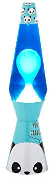 I-TOTAL® - Lampada Lava, effetto bolle, lava lamp colorata (Panda)