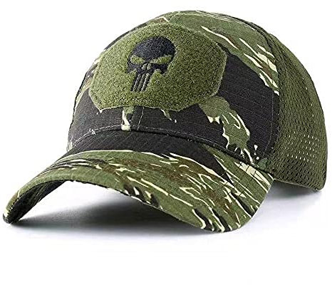 Baseball Cap mit Tarnmuster für Herren und Damen Camouflage Trucker-Kappe Baseball Mütze Baseballkappe Hip Hop Flat Hut für Jagd Angeln Camping