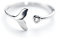Yushu Silberner exquisiter Wal-Schwanzring, verstellbar, Schmuck, Geschenk, verstellbare Ringe, handgefertigt, Geburtstagsgeschenk für Frauen und Mädchen