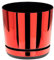 KORAD Red Mirror Indoor Plant Pots with Saucers and Drainage Holes, Round, Modern and Decorative Flowerpot for Houseplants, 6 sizes, 25 colours (26 cm)