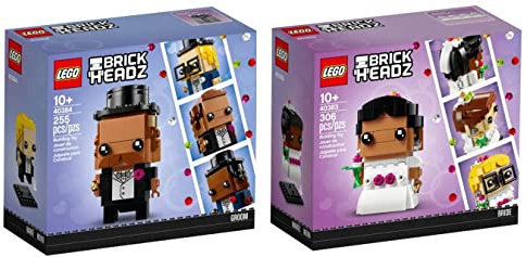 Lego Brickheadz Bride 40383 & Groom 40384 Set (Choose Spouse Set) (Bride & Groom)
