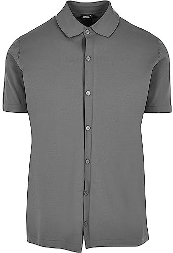 Urban Classics Herren Knitted Shirt Hemd, darkshadow, XL