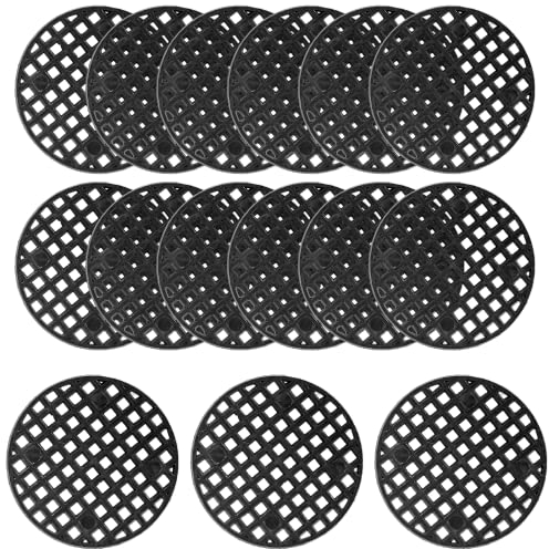 Bivethoi 100pcs Plant Pot Mesh Screen, Black, 1.8 (45mm), Garden, Aeration, Round, Both Indoor/Outdoor, PLANTER, Polyethylene (PE), Insert, Pot, Plant Pot Screen