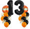 MiaLover Großes Basketball Luftballon Geburtstag Dekorationen 13 Jahr Kindergeburtstag Deko Zahl 13 Ballon FolienBallon Orange Schwarz Ballon für Kinder Basketball Themenfeier Party Geburtstagsdeko