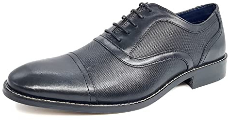 Herbert Frank Holborn Mens Leather Lace Up Formal Oxford Cap Shoes
