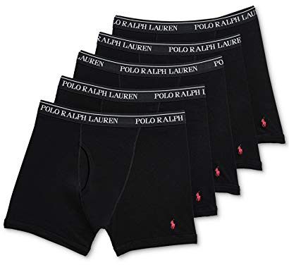 Polo Ralph Lauren Herren 5 Pack Classic Fit Cotton Boxer Briefs 5er-Pack Boxershorts aus Baumwolle mit klassischer Passform (1er Pack)
