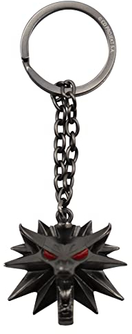 ABYSTYLE -THE WITCHER 3D Schlüsselanhänger Wolf Schule Emblem, mehrfarbig, 3,8 cm de hauteur