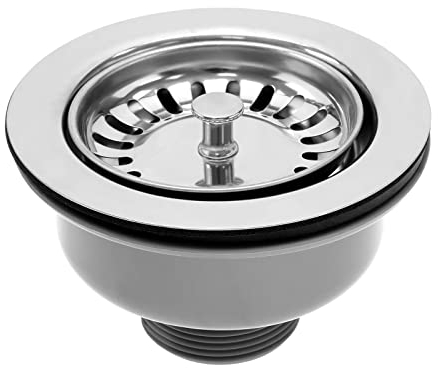 VGOL 114Mm Edelstahl Küchenspüle Korb Sieb Siebkorbventil Ablaufventil für 83–90 Mm Spüle Durchmesser Küchenspüle Zubehör