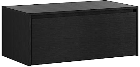 Waschbeckenunterschrank Jelsey 80cm - Schwarz Holz - Unterschrank Badmöbelset