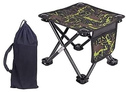 Camping-Stühle Campingstuhl Faltstuhl Tragbarer Leichter Stuhl Klappbarer Erweiterter Sitz Aluminiumlegierung Ultraleichter Abnehmbarer Camping Angelstuhl Klappstuhl Outdoorstuhl ( Color : Yellow Camo