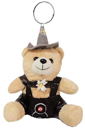 Teddys Rothenburg Teddybär Schlüsselanhänger Jodelbär 18 cm braun Plüschteddybär Plüschschlüsselanhänger