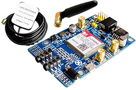 TECNOULAB 1 Stück SIM808 GPRS GSM-Modul GPS-Entwicklungsboard IPX SMA mit GSM GPS-Antenne