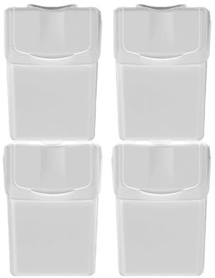 Lot de 4 poubelles KEDEN SORTIBOX recycler, blanc, 80L