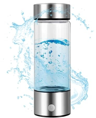 Tragbarer Wasserstoff-Wassergenerator,Wasserstoff-Wasserflasche, Ionisator-Maschine,Hydrierte Wasserflasche, Sauerstoffreicher Wasserglas-Gesundheitsbecher FüR Den Heim, Reise- Und Sport(D)