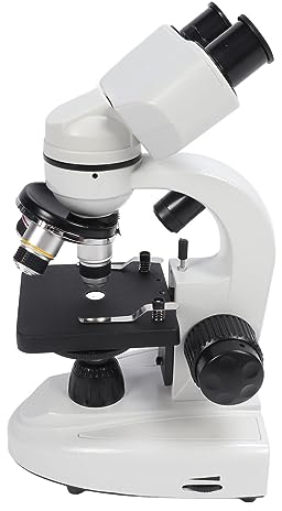 Binokulares Verbundmikroskop, 40 Bis 5000 fache Vergrößerung, LED Beleuchtung, Weitfeld Okulare, Metallgehäuse, Professionelles Mikroskop für Forschung, Biologische Tests,