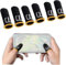 3 Pair Black Patterns Gaming Finger Sleeves Breathable Fingertips Gameler Sweatproof Games-Slip Thumb GR9l5 Gloves for Mobile Cell Phone Gaming Finger Sleeves Gaming Accessories