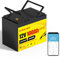 Lithium Akku 12V 100Ah mit 100A BMS Gruppe 24 LiFePO4 Batterie Max 1280W Leistung, APP-Verbindung, Deep Cycle Batterie Perfekt für Wohnmobil, Camper, Trolling-Motor, netzunabhängig, Solaranlage