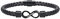 Wamantic Armband Herren Leder Personalisierte Geschenke - Infinity Armbänder Männer mit Gravur Namen Schwarz Lederarmband Herrenarmbänder Valentinstag Weihnachten Vatertag(16 cm)