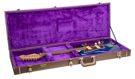 Crossrock CRA860BJBL ABS-Hartschalenkoffer für Banjo-Rucksack-Stil, Schokoladenbraun, Jazzmaster/Jaguar
