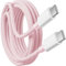 KP TECHNOLOGY 60W Fast Charger Cable for iPad Air 11/13 2025 / iPad - Pro 2024 / Air 2024, Nylon Braided Charging Cable, USB C to C Charger Cable (PINK, 1M)