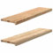 vidaXL Fensterbänke 2 Stk. Unbehandelt 100x25x2 cm Massivholz Eiche, Fensterbrett, Holz Treppenstufe, Holz Fensterbrett, Fensterbank Eichenholz