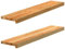 vidaXL Fensterbänke 2 Stk. Hellbraun 100x20x2 cm Massivholz Eiche, Fensterbrett, Holz Treppenstufe, Holz Fensterbrett, Fensterbank Eichenholz