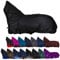 RL24 - Weidedecke Full Neck Basicline 600D Nylonfutter m. Füllung – Pferde Winterdecke – wasserdichte Outdoordecke m. Kreuzbegurtung – Pferdedecke in Schwarz – Größe 125cm (300g/m²)