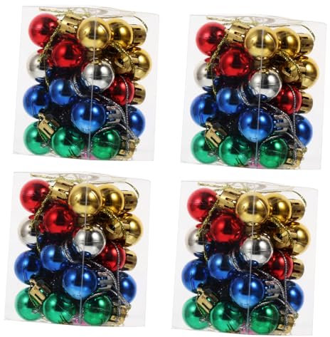 OSOLADY 96stücke Teiliges Kunststoff Weihnachtsbaumkugeln Bunte Mini Kugeln Anhänger Leichte Christbaumdeko Für Festliche Weihnachtsbaumdekoration Sicher Und Vielseitig Für Zuhause
