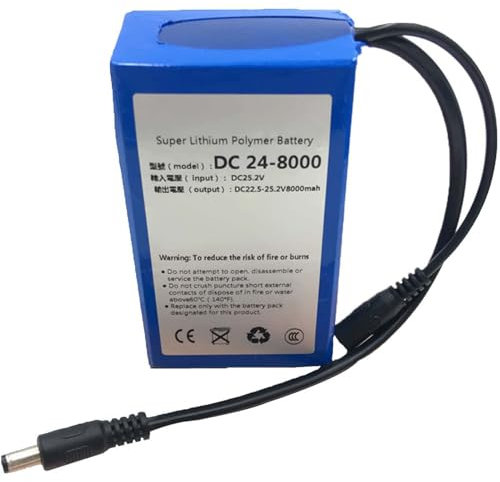 Batteria agli Ioni di Litio DC 24V 8000Mah Batteria Ai Polimeri di Litio Ricaricabile Adatta per Strisce Audio CCTV Utensili Elettrici con Caricabatterie