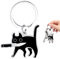 Tapvai Porte-clés amusant chat noir,décoration de chat cool,porte-clés mignon,pour cadeaux pour amoureux des chats pour femmes et homme