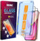 RKINC 2 Pack for iPhone 13, 13 Pro, 14 6.1 Inch Tempered Glass Screen Protector, HD Clear, Bubble Free, Easy Installation, Auto Dust-Elimination
