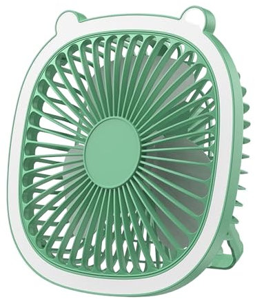 Mimoqk Ventilador Pequeño De Pared Montado,Ventilador Eléctrico Silencioso Portátil Con Luz - Suministros Exteriores Para Dormitorio Oficina Playa Viajes Camping Mesilla Residencias