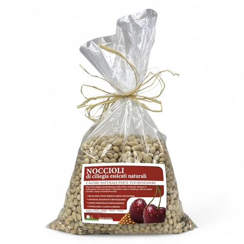 Noccioli di Ciliegia Naturali Lavati e Sterilizzati - Ideali per Cuscini Termici, Relax e Artigianato Made in Italy - 500 Grammi