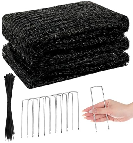 4m x 10m Heavy Duty Garden Netting, 1.5cm Hole Mesh Bird Netting | 50 Cable Ties & 10 Ground Pegs, Anti Bird Deer Cat Net for Protecting Fruit Trees, Vegetables, Plants, Lawn Edges and Pond