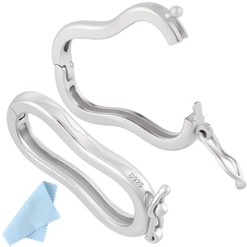 Beebeecraft 1 Box Mit 925 Sterlingsilber Halskettenverkürzern Verschlussverstärker 25x13mm Platiniertes Halskettenverkürzertuch Für Perlen Mit 1 Teiligem Silberpoliermittel Für Edelsteinperlen DIY