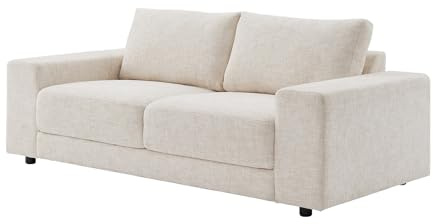 Riess Ambiente Großes Sofa LOFT - B: 210cm - Champagner beige - 3-Sitzer Couch mit Taschenfederkern, Rundum Bezug