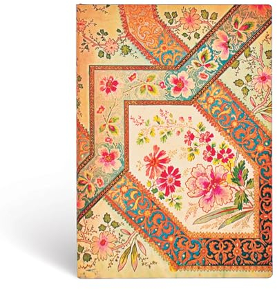 Paperblanks - Blumenpracht Bukett auf Elfenbein - Notizbuch Midi Flexi Liniert - 176 Seiten