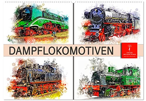 Beeindruckende Dampflokomotiven (Wandkalender 2026 DIN A2 quer), CALVENDO Monatskalender: Nostalgische Dampflokomotiven - geliebte Kraftpakete, die viele in ihren Bann ziehen. (CALVENDO Technologie)