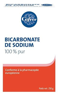 GIFRER - Bicarbonato di sodio qualità farmaceutica, 100% puro, lotto di 3 x 250 g