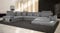 Bullhoff by Giovanni Capellini Sofa Couch Leder grau u Form Hamburg