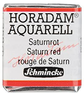 Schmincke – HORADAM® AQUARELL - feinste Künstler-Aquarellfarben, 359 Saturnrot, 14 359 044, 1/2 Näpfchen