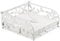 Porte-serviettes de table, grand format, motif branches, blanc, pour serviettes en papier de 33 x 33 cm de dimensions (pliés)