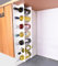 Schmales Weinregal aus Stahl, Wandmontage, langlebig, hoch, vertikal, für 7 Flaschenhalter, Aufbewahrung für Bar, Zuhause, Weinkeller, Küche (weiß)