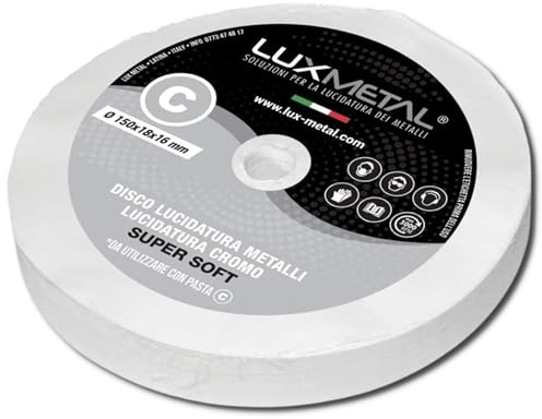 Lux Metal - Polierscheibe 150 mm Baumwolle fein für schleifbock doppelschleifer bohrmaschine akkuschrauber winkelschleifer Polierscheiben Zum Polieren Metall wie Aluminium Edelstahl, für Polierpaste