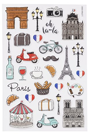Hobbyfun GLOSSY-Sticker Frankreich, Bogen 10 x 15 cm