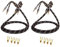 SKW Audiophile Câble d'enceinte, câble Banane remplaçable, fiche plaquée Or, Tresse de Nylon, câble de qualité Hi-FI (2.5 M, Noir, 2PCS / Kit)