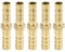 X AUTOHAUX Raccord Droit 6mm Raccord Cannelé Laiton Connecteur Adaptateur Tuyau Rallonge Air Eau Huile 5pcs