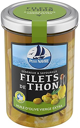 Pe Navire Extra Natives Olivenöl Thunfisch Filets – Das 117 g Glas Net Drained